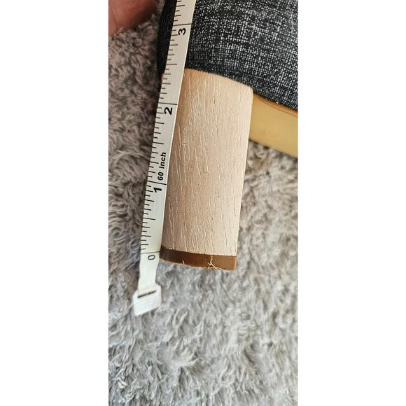 Talbots Denim Look Hillary Strappy Lace Up Peep-Toe Ankle Tie Pump Heels Size 8M - Picture 7 of 7